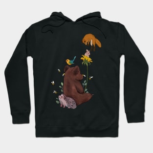 Baby bear and hedgehog Hoodie